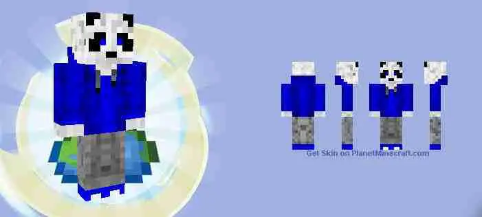 Blue Skin Panda Onesie Minecraft Skin