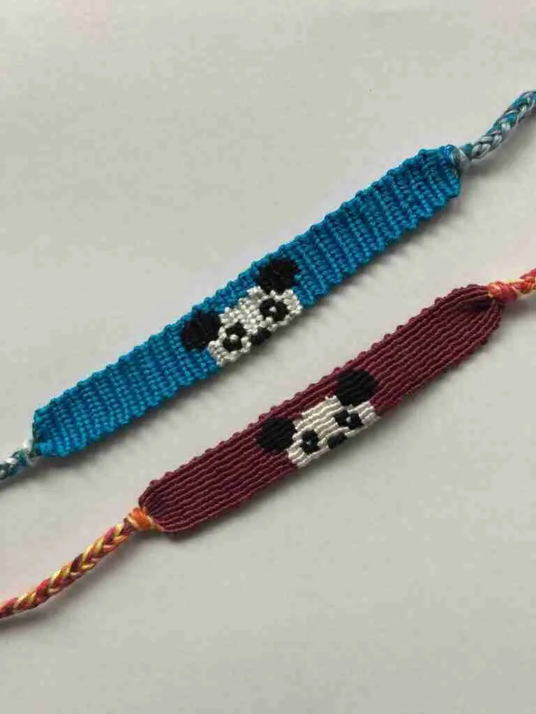 Panda Friendship Bracelet Pattern