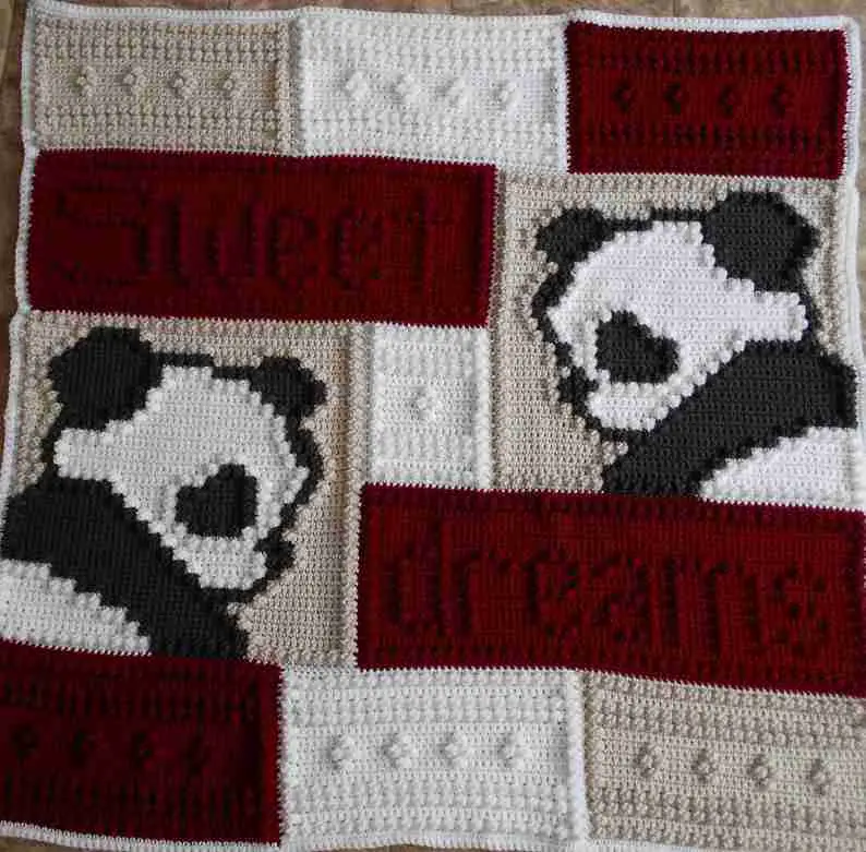 Panda Blanket Crochet Pattern