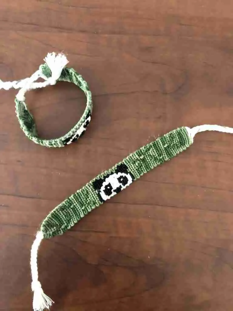 Panda Friendship Bracelet Pattern