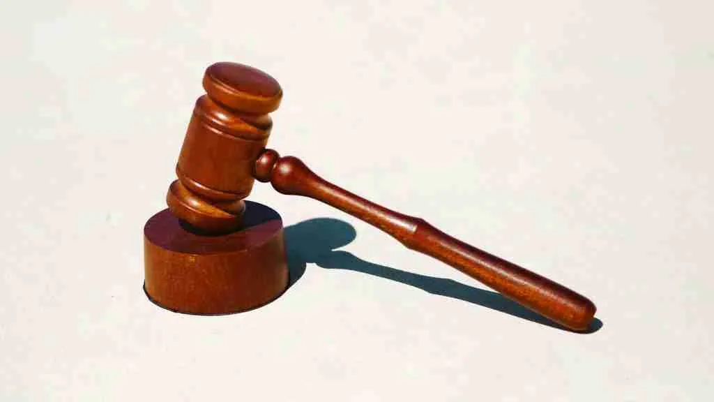 A gavel representing the law.