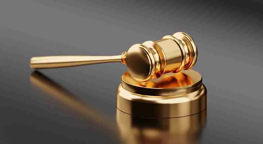 A gavel representing the law