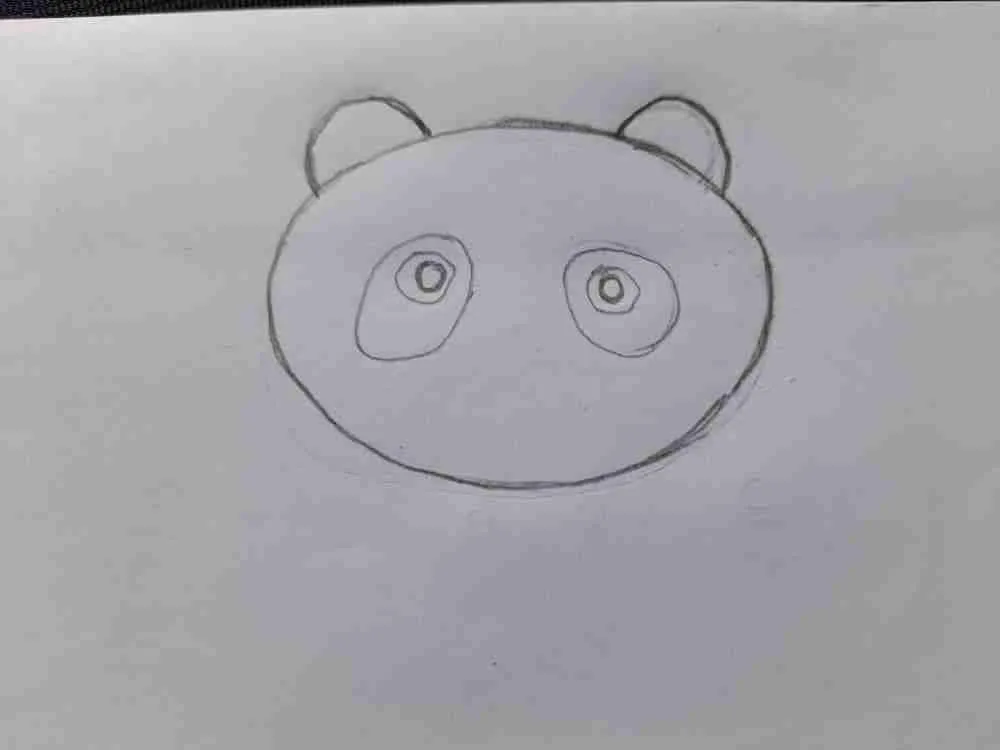 Drawing a Baby Panda - Step 2