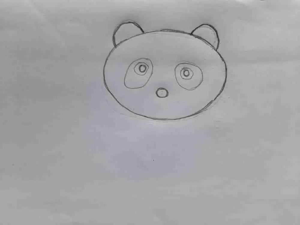 Drawing a Giant Panda - Step 3