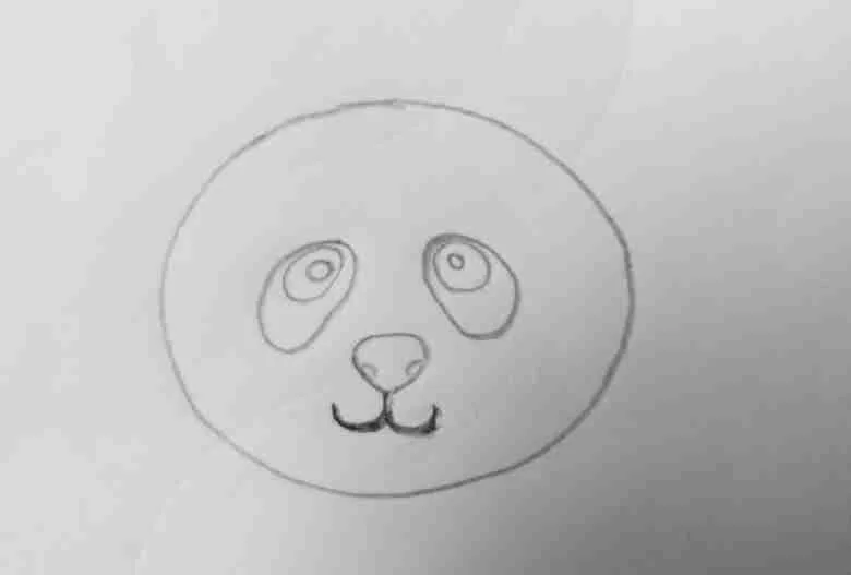 Drawing a Panda Face - Step 4