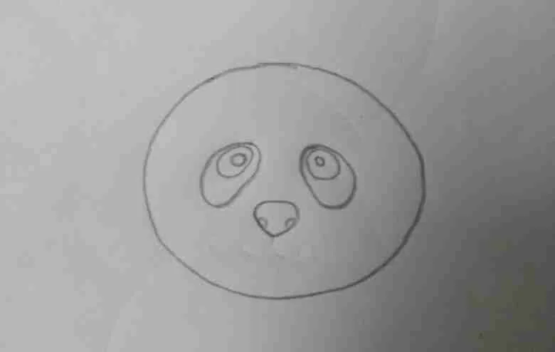 Drawing a Panda Face - Step 3