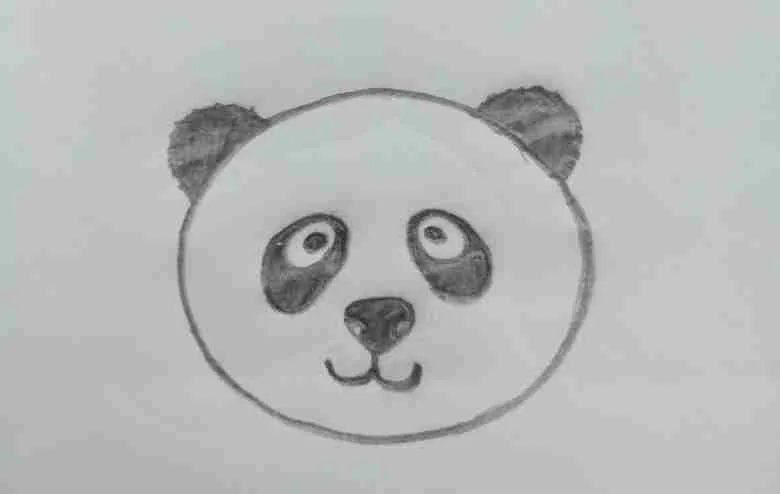 Drawing a Giant Panda Face - Final Step